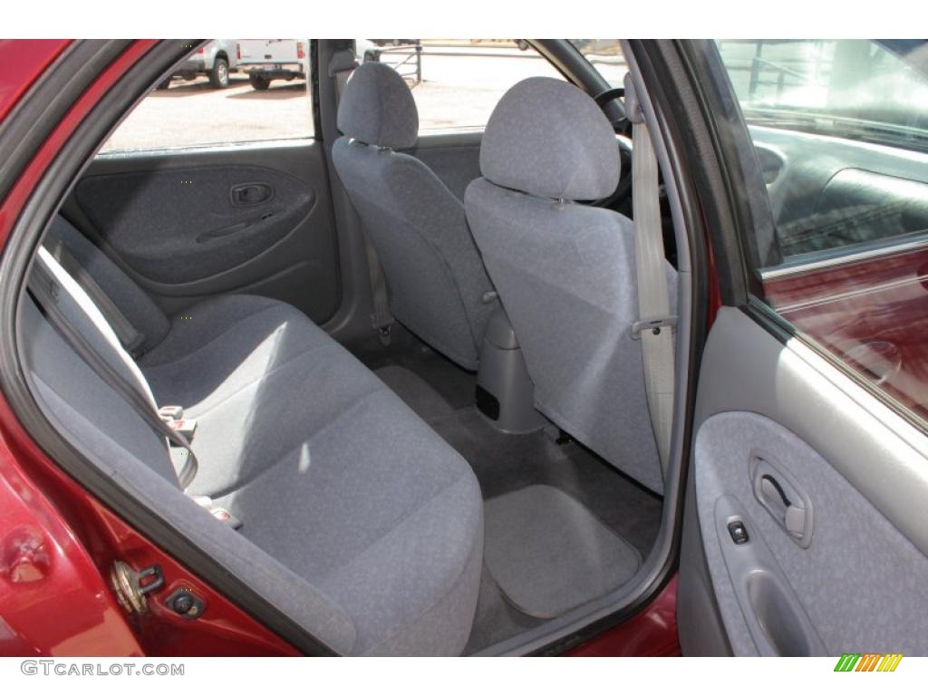 2000 Elantra GLS Sedan - Wind Rose Red / Gray photo #11