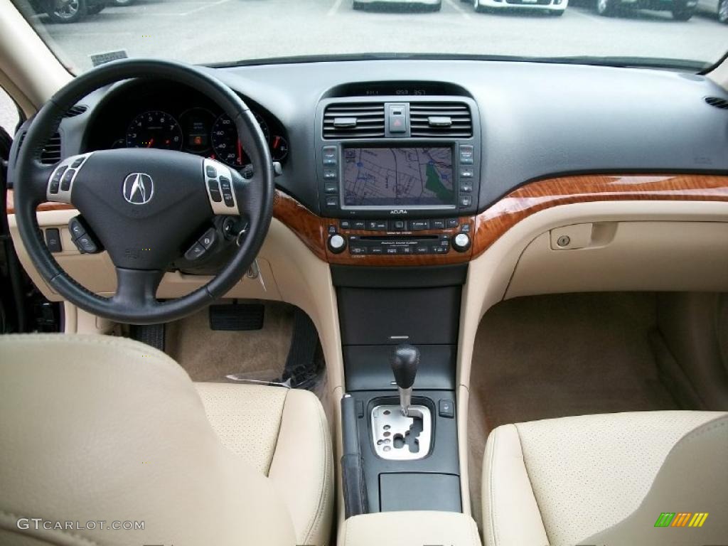 2008 Acura TSX Sedan Parchment Dashboard Photo #47815838