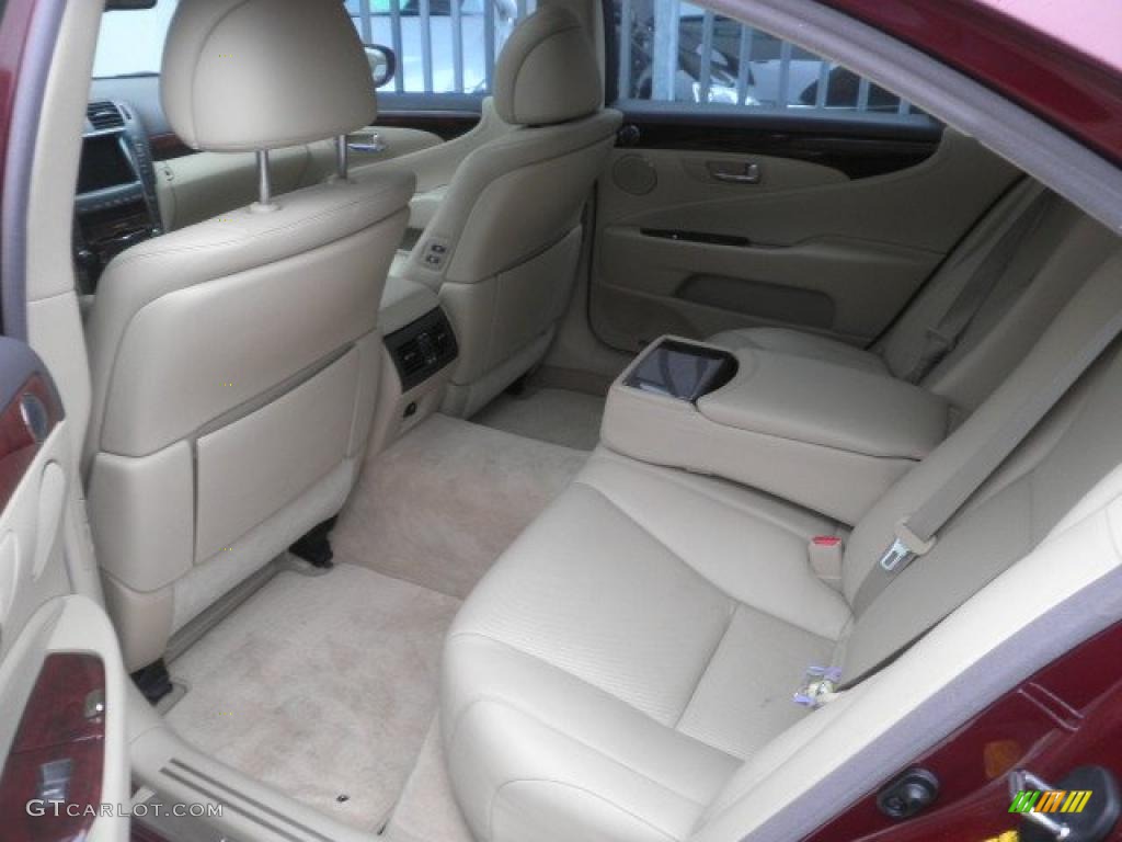 2008 LS 460 L - Noble Spinel Red Mica / Cashmere photo #8