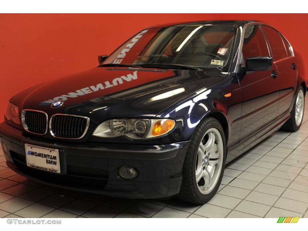 2003 3 Series 330i Sedan - Jet Black / Grey photo #2