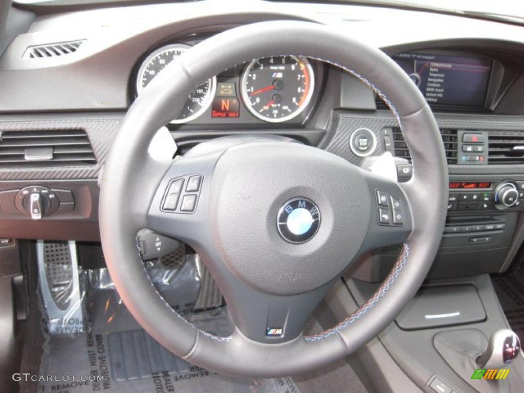 2010 BMW M3 Coupe Black Novillo Steering Wheel Photo #47818526