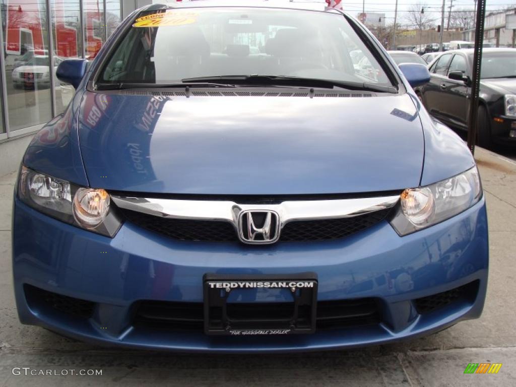 2010 Civic LX-S Sedan - Atomic Blue Metallic / Black photo #3