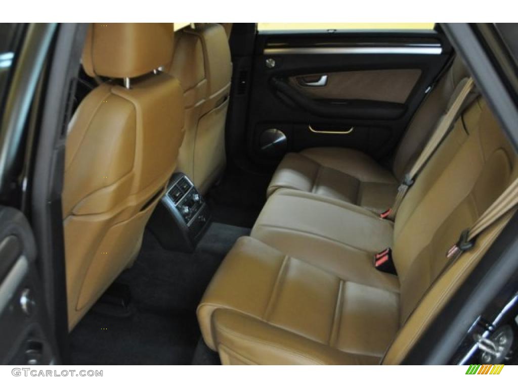 Amaretto/Black Valcona Leather Interior 2009 Audi S8 5.2 quattro Photo #47820866