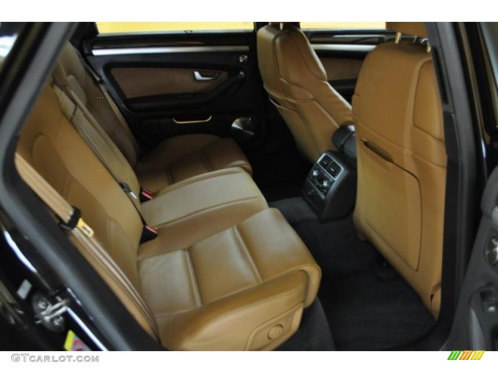 Amaretto/Black Valcona Leather Interior 2009 Audi S8 5.2 quattro Photo #47820884