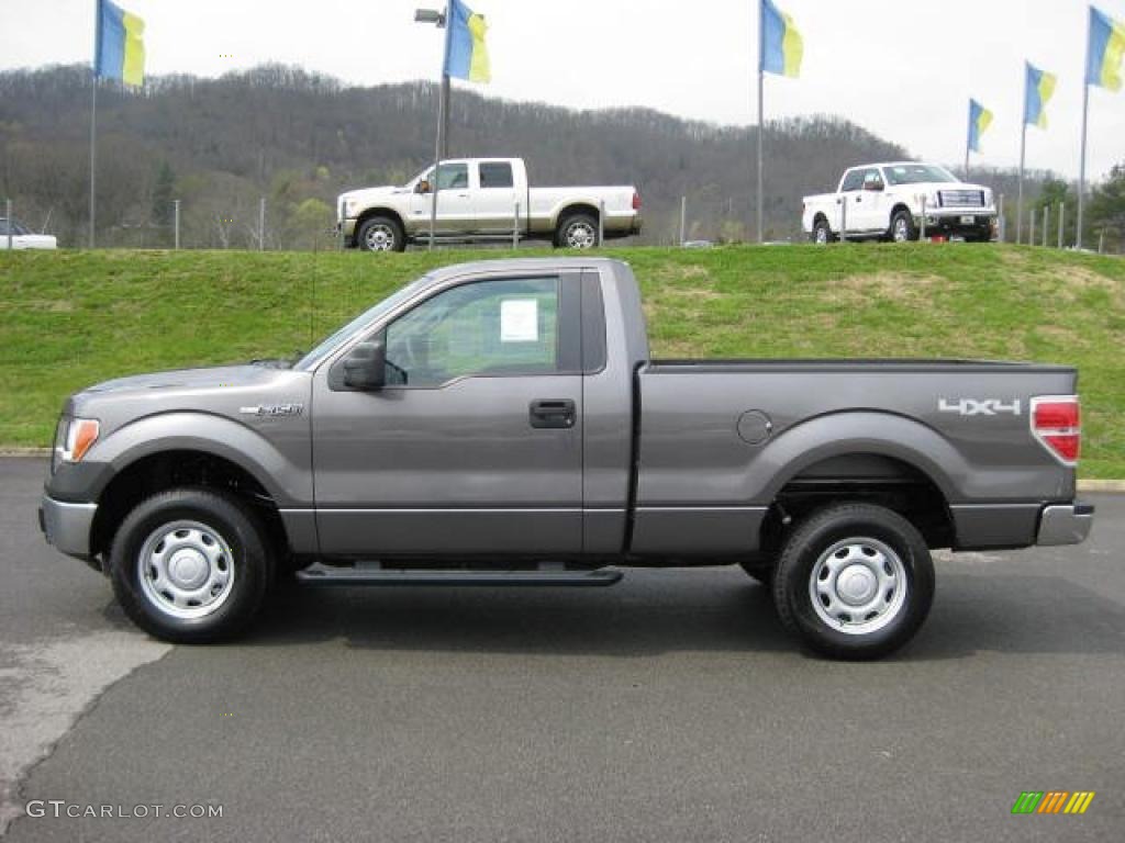 2011 F150 XL Regular Cab 4x4 - Sterling Grey Metallic / Steel Gray photo #1