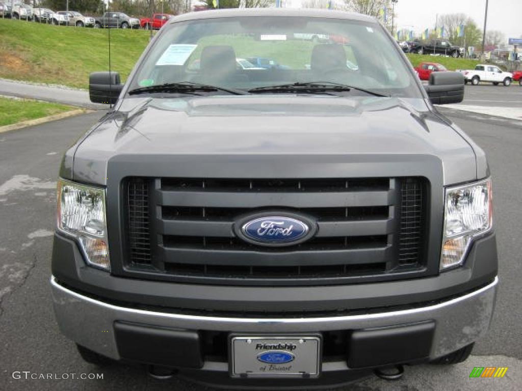 2011 F150 XL Regular Cab 4x4 - Sterling Grey Metallic / Steel Gray photo #3