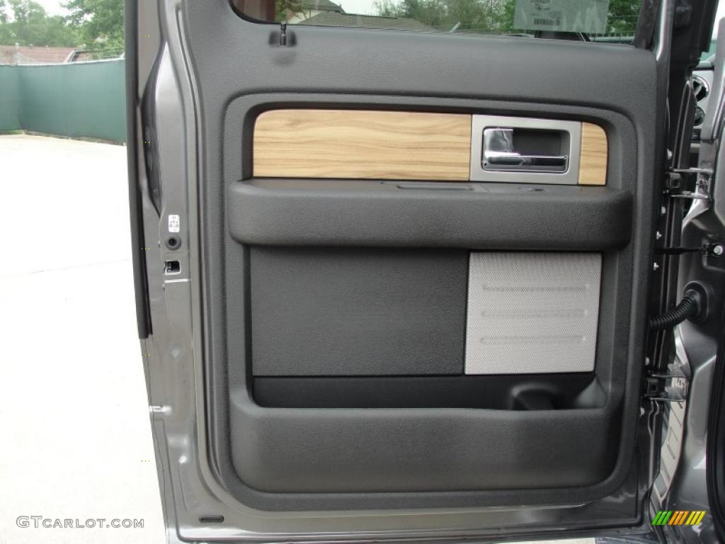 2011 Ford F150 Lariat SuperCrew Black Door Panel Photo #47821229