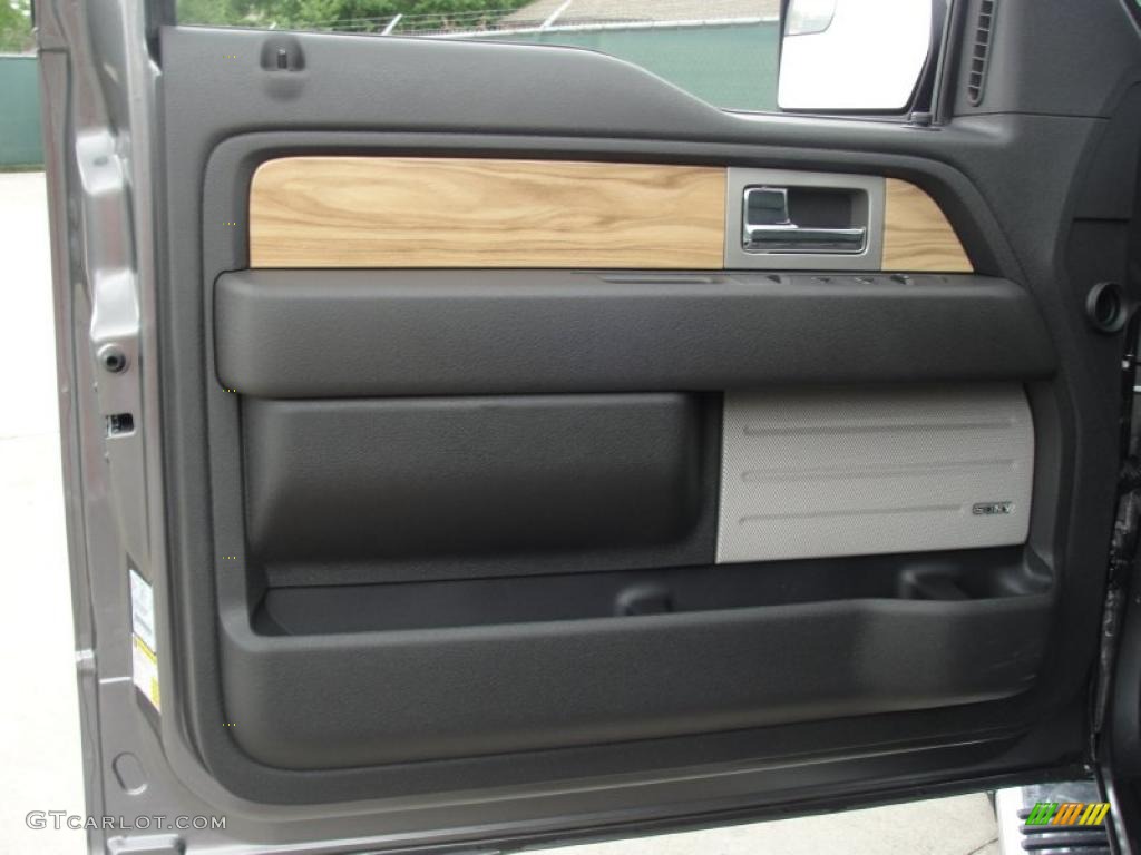 2011 Ford F150 Lariat SuperCrew Black Door Panel Photo #47821258