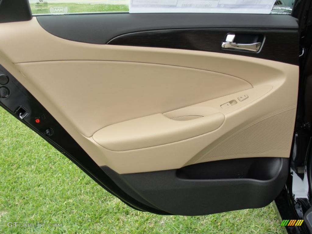 2011 Sonata Limited - Midnight Black / Camel photo #21