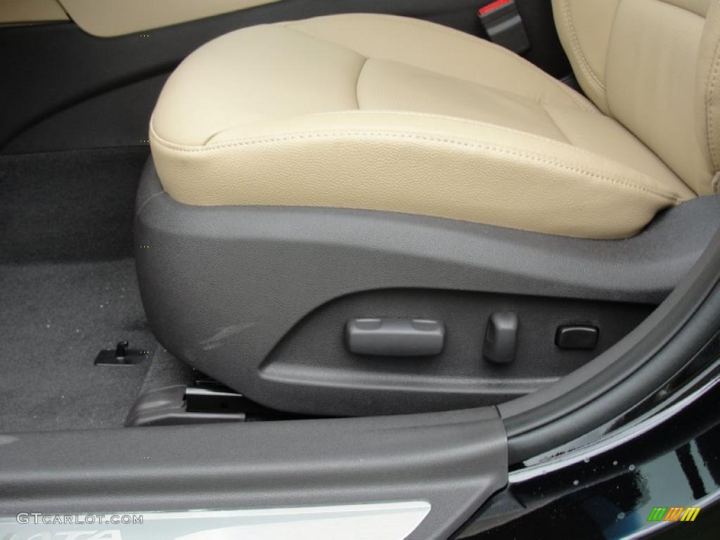 2011 Sonata Limited - Midnight Black / Camel photo #26