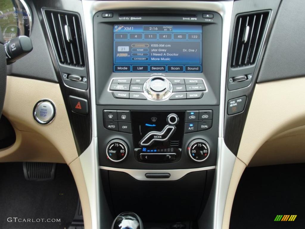 2011 Sonata Limited - Midnight Black / Camel photo #29