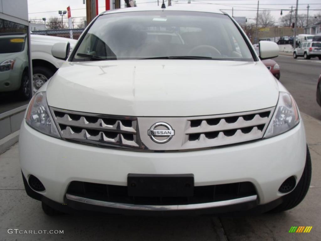 2007 Murano S AWD - Glacier Pearl White / Cafe Latte photo #2