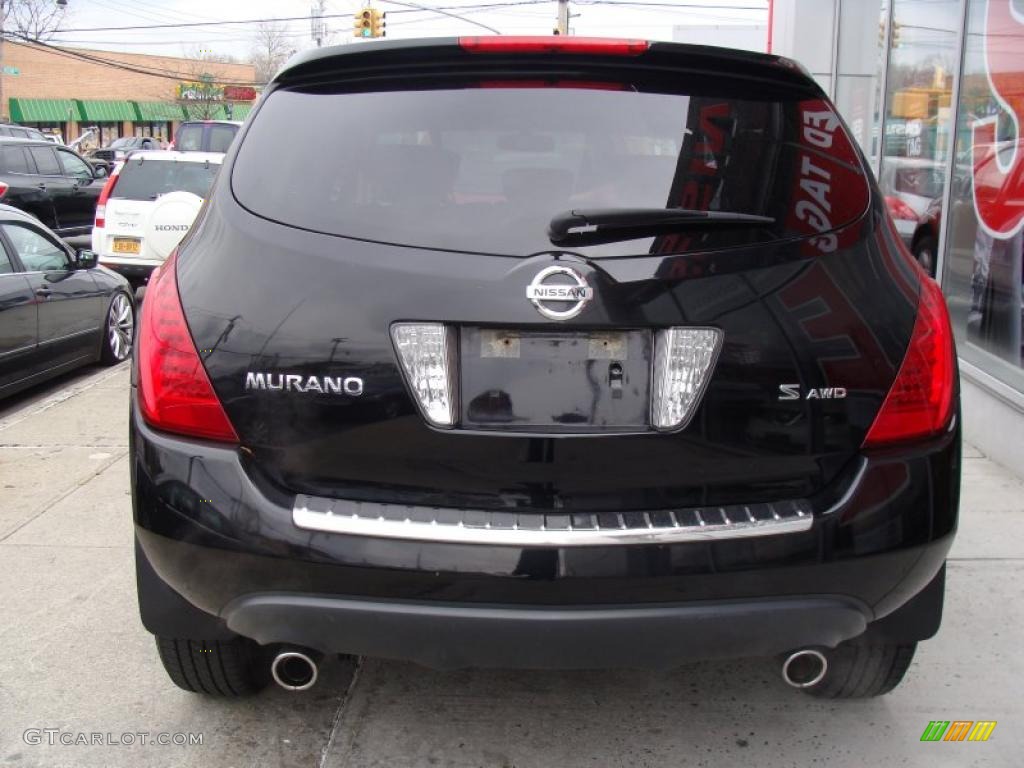 2007 Murano S AWD - Super Black / Charcoal photo #6