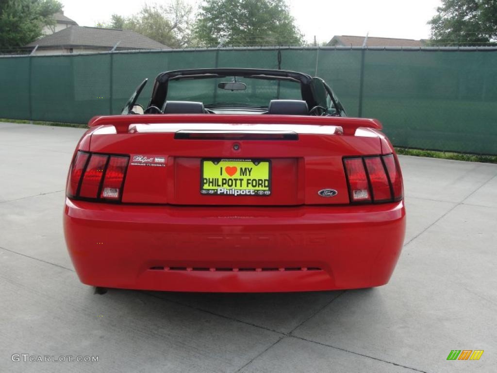 2003 Mustang V6 Convertible - Torch Red / Dark Charcoal photo #4