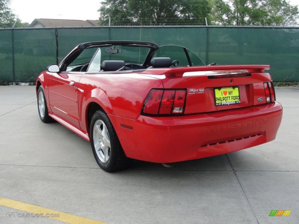 2003 Mustang V6 Convertible - Torch Red / Dark Charcoal photo #5