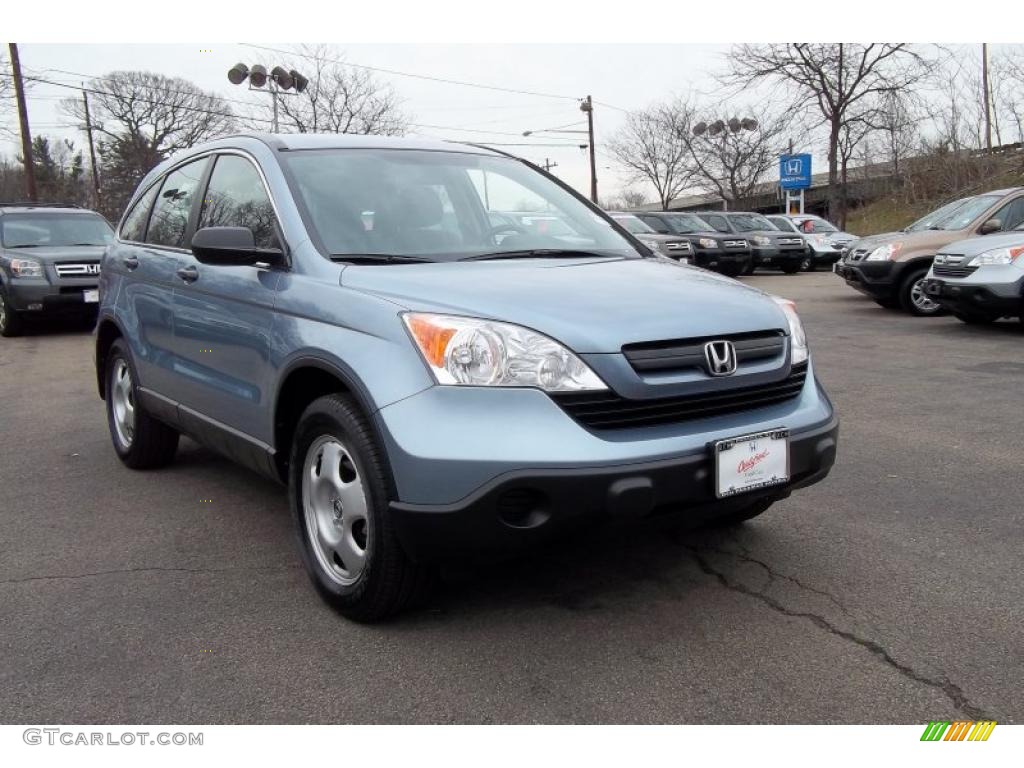 2008 CR-V LX 4WD - Glacier Blue Metallic / Gray photo #4