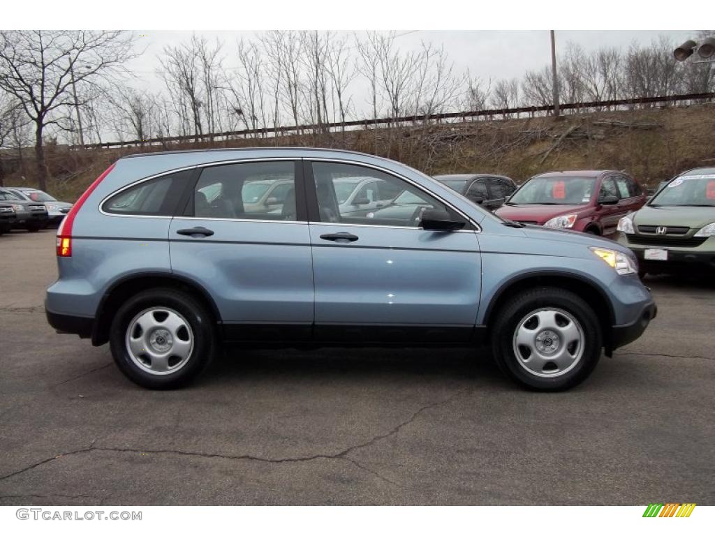 2008 CR-V LX 4WD - Glacier Blue Metallic / Gray photo #5