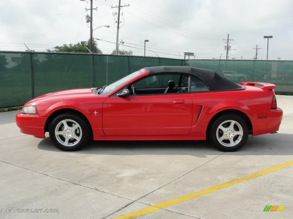 2003 Mustang V6 Convertible - Torch Red / Dark Charcoal photo #53