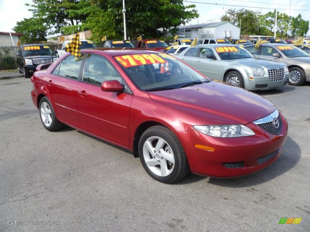 2003 MAZDA6 i Sedan - Redfire Metallic / Beige photo #1