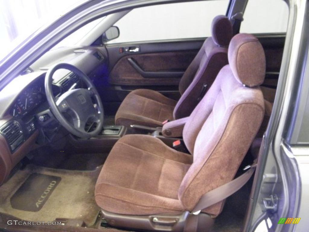 1992 Accord EX Coupe - Phantom Gray Pearl / Burgundy photo #8