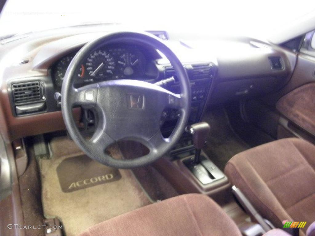 1992 Accord EX Coupe - Phantom Gray Pearl / Burgundy photo #9
