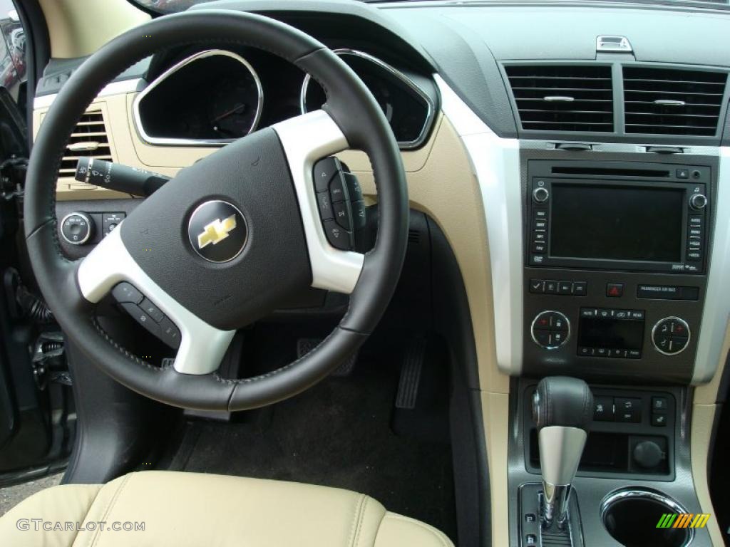 2011 Chevrolet Traverse LTZ Cashmere/Ebony Dashboard Photo #47832824
