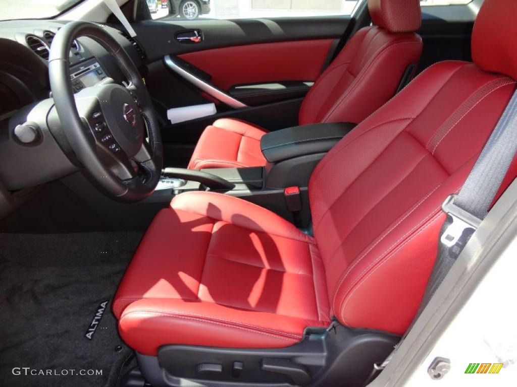 Red Interior 2011 Nissan Altima 2.5 S Coupe Photo #47834705