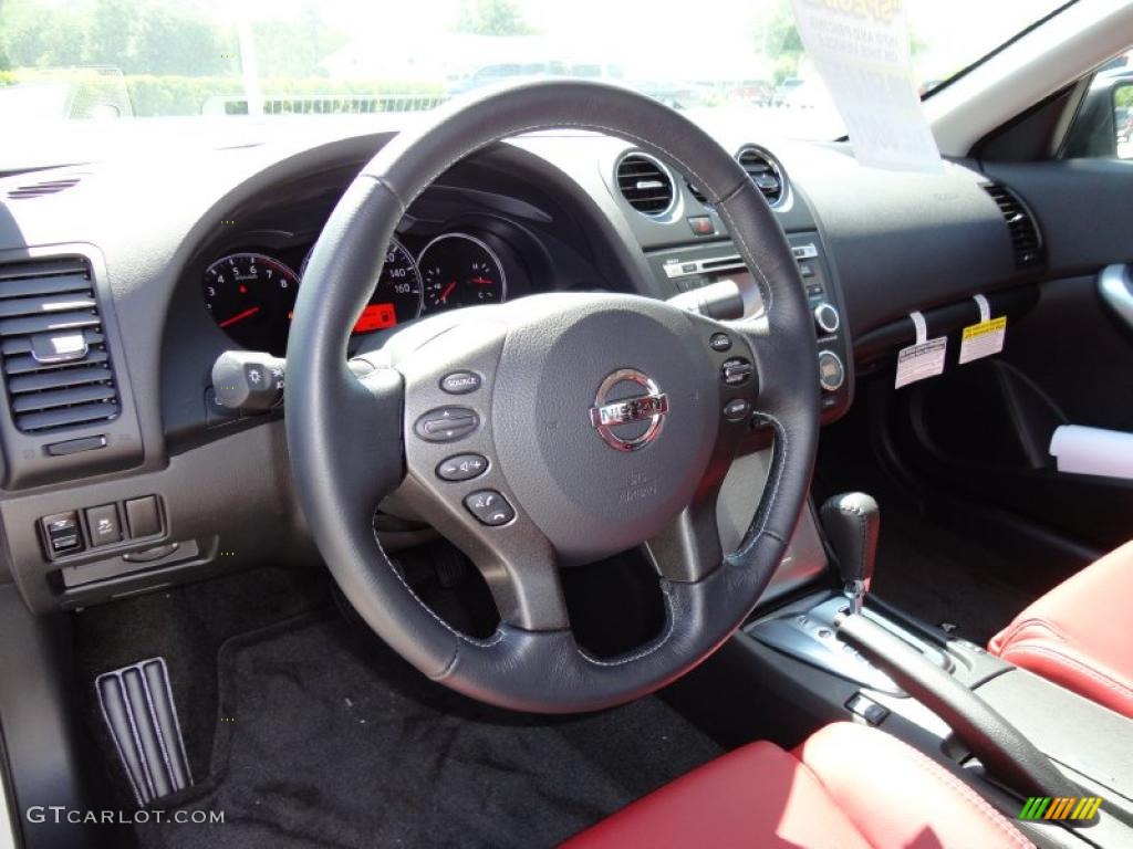2011 Nissan Altima 2.5 S Coupe Red Steering Wheel Photo #47834720