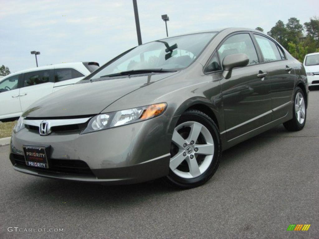 2006 Civic LX Sedan - Galaxy Gray Metallic / Gray photo #1