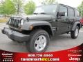 2011 Natural Green Pearl Jeep Wrangler Unlimited Sport 4x4  photo #1