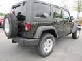 2011 Natural Green Pearl Jeep Wrangler Unlimited Sport 4x4  photo #3