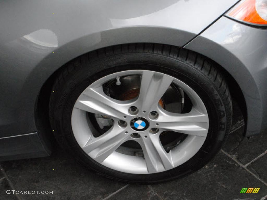 2009 1 Series 128i Coupe - Space Grey Metallic / Coral Red Boston Leather photo #2