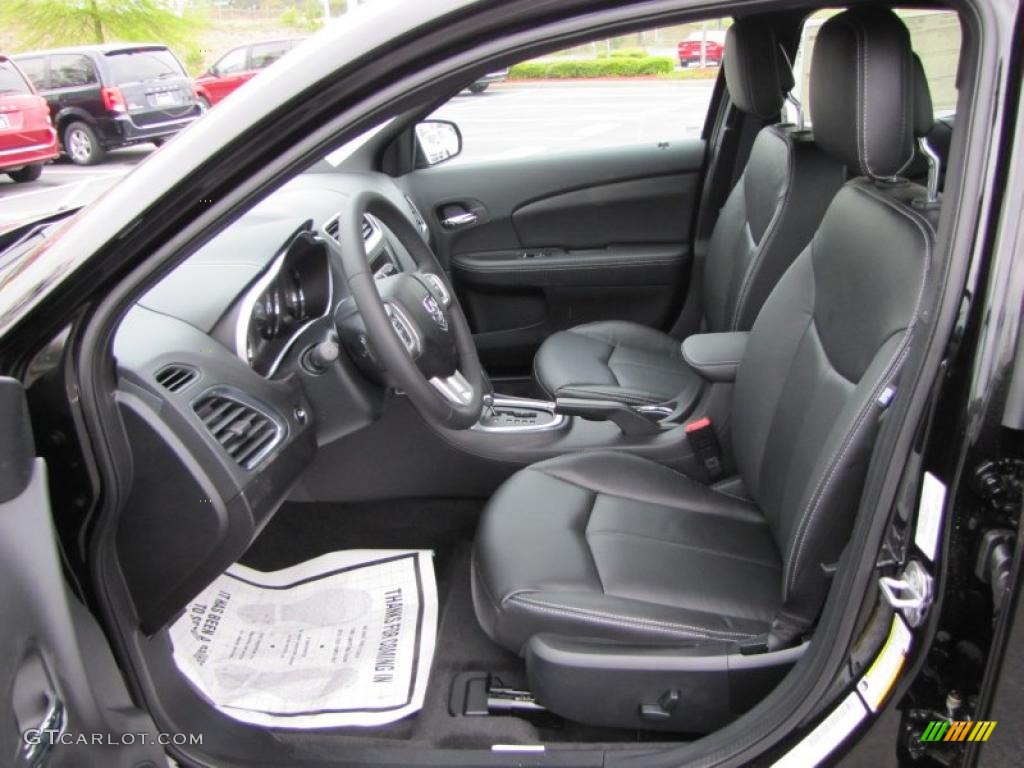Black Interior 2011 Dodge Avenger Lux Photo #47838380
