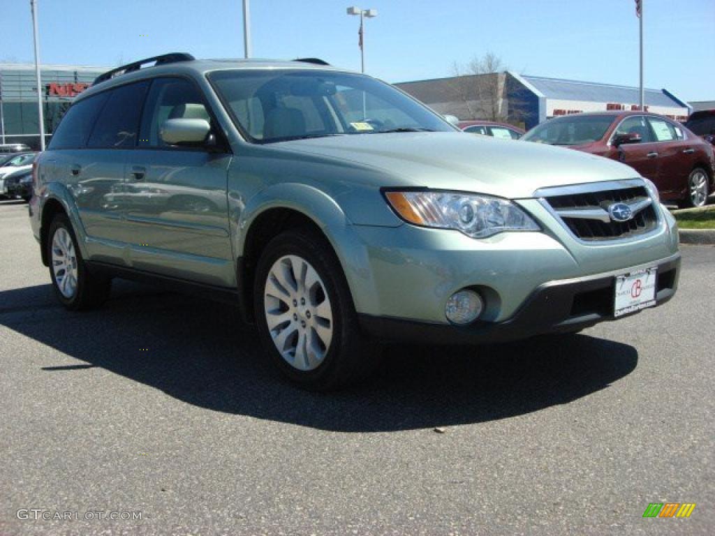 2009 Outback 2.5i Limited Wagon - Seacrest Green Metallic / Warm Ivory photo #1