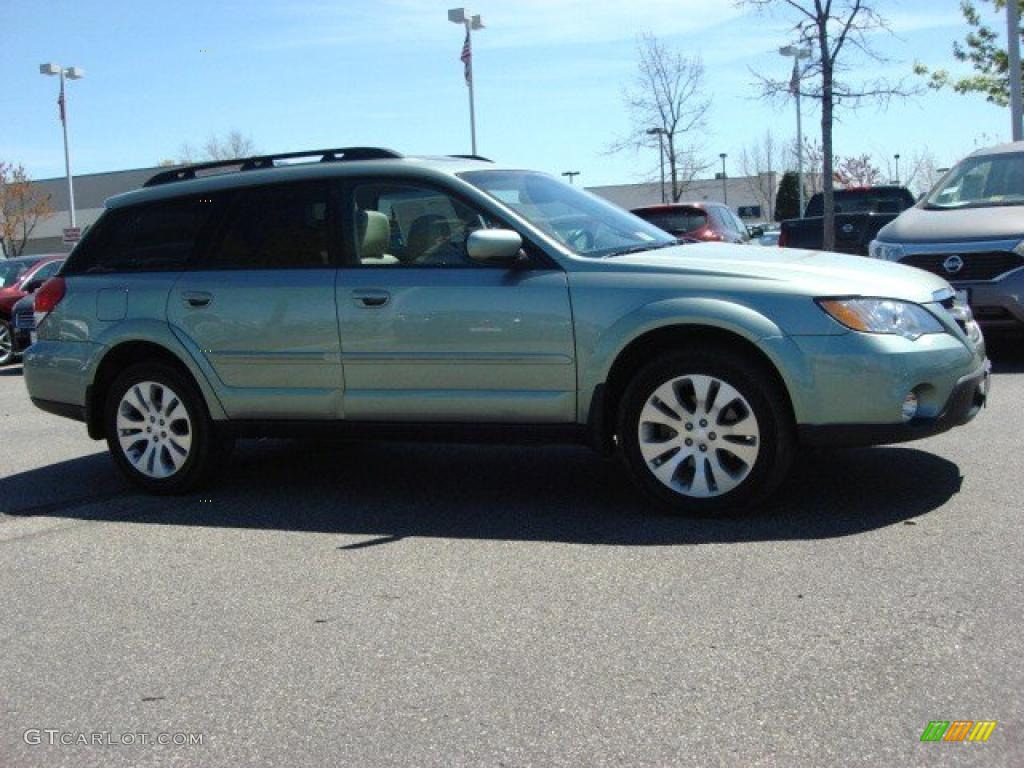2009 Outback 2.5i Limited Wagon - Seacrest Green Metallic / Warm Ivory photo #2