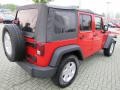 2010 Flame Red Jeep Wrangler Unlimited Sport  photo #5