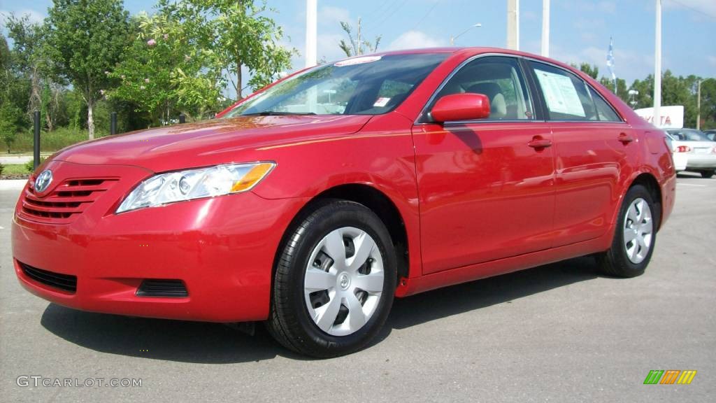 2009 Camry LE - Barcelona Red Metallic / Bisque photo #1