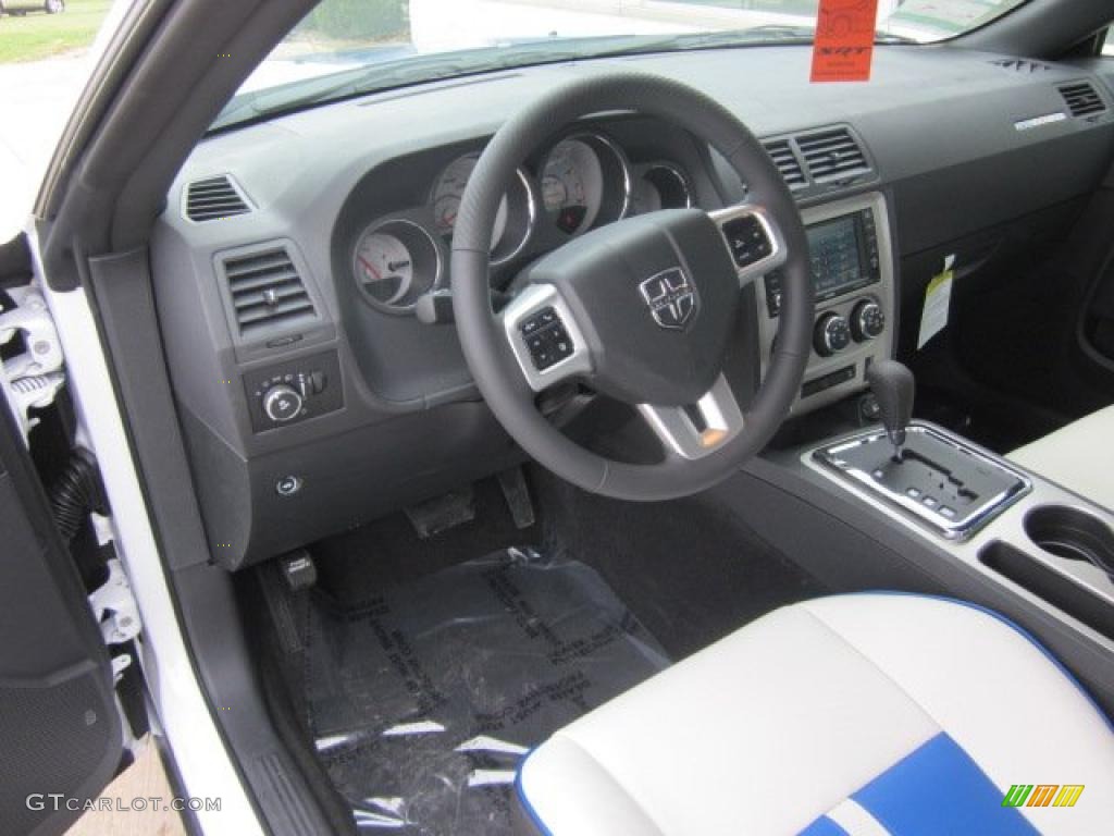 Pearl White/Blue Interior 2011 Dodge Challenger SRT8 392 Inaugural Edition Photo #47843963
