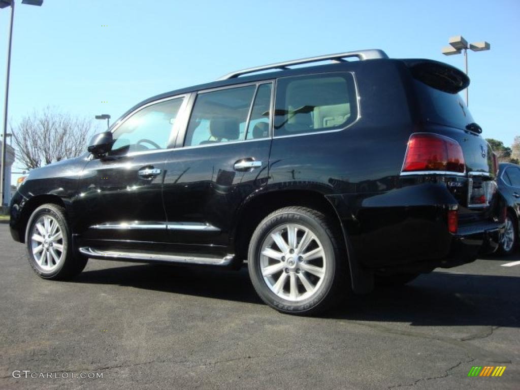 2008 LX 570 - Onyx Black / Cashmere photo #3