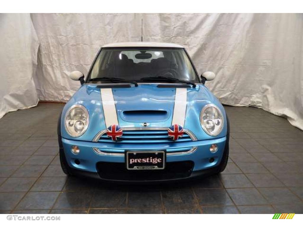 2004 Cooper S Hardtop - Electric Blue Metallic / Panther Black photo #9