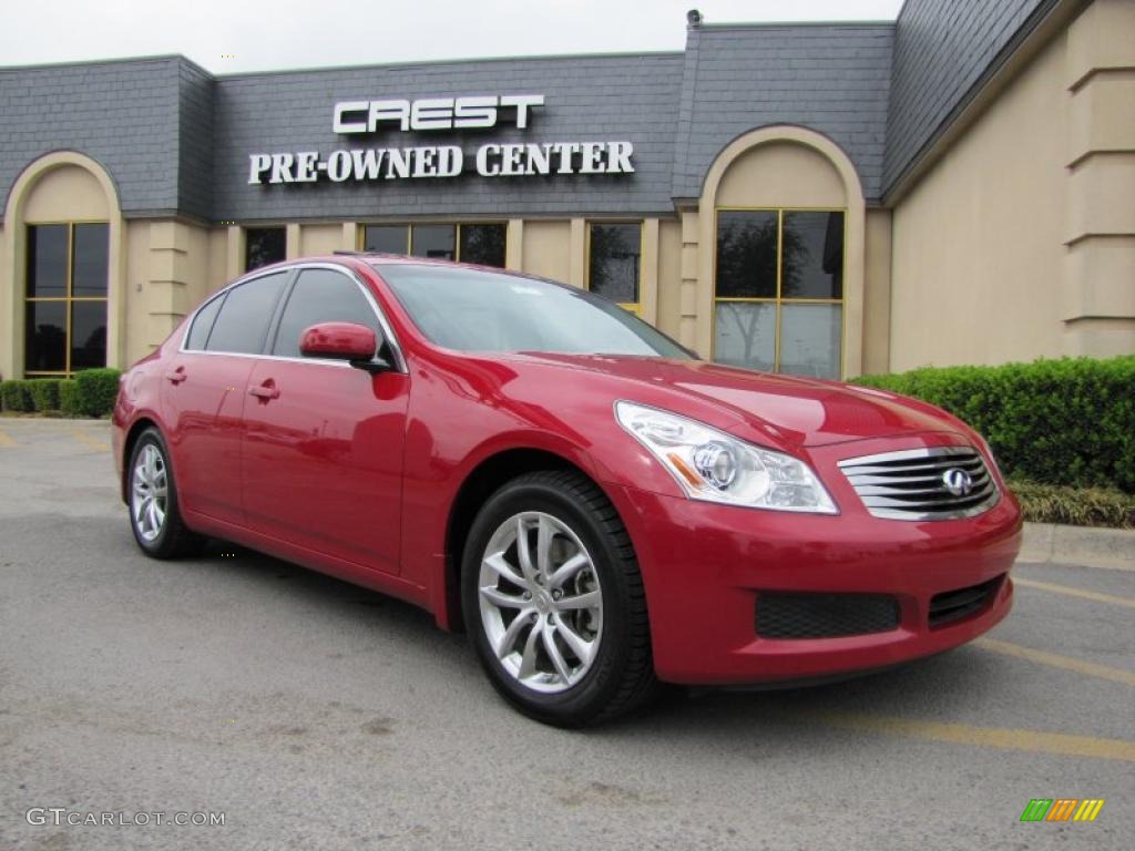 2008 G 35 Journey Sedan - Garnet Ember Red / Wheat photo #1