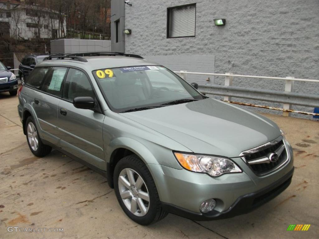 2009 Outback 2.5i Special Edition Wagon - Seacrest Green Metallic / Warm Ivory photo #3