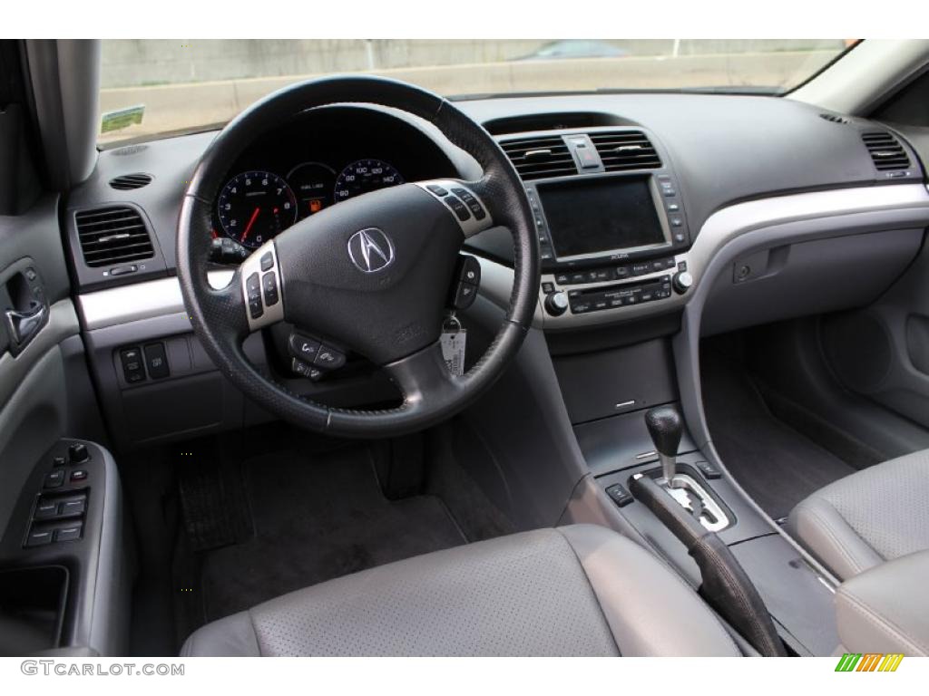 2008 TSX Sedan - Glacier Blue Metallic / Quartz Gray photo #12