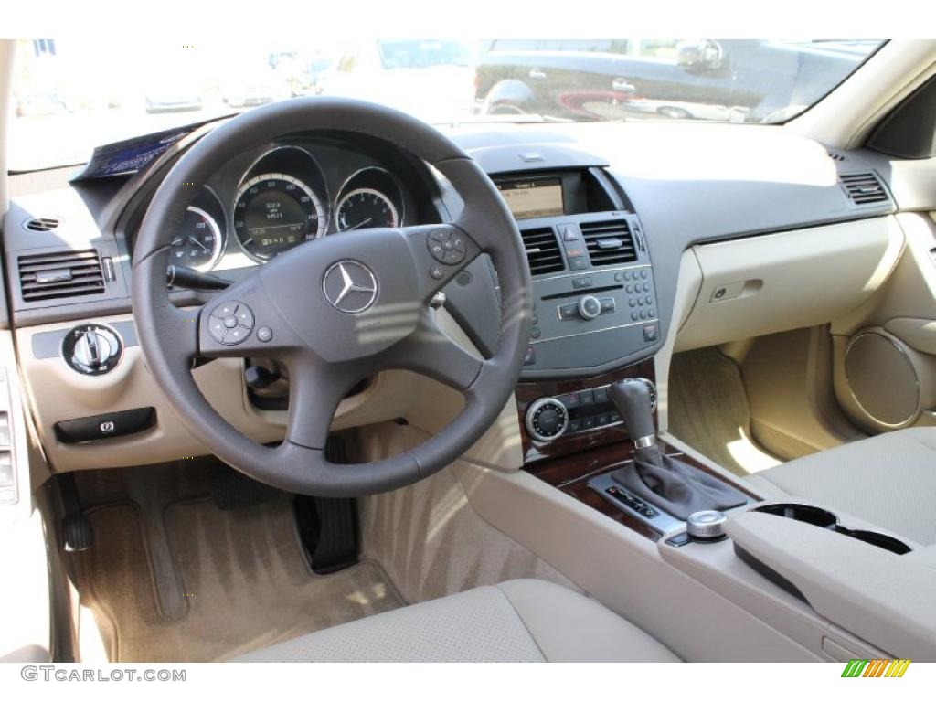 Almond/Mocha Interior 2010 Mercedes-Benz C 300 Luxury 4Matic Photo #47852024