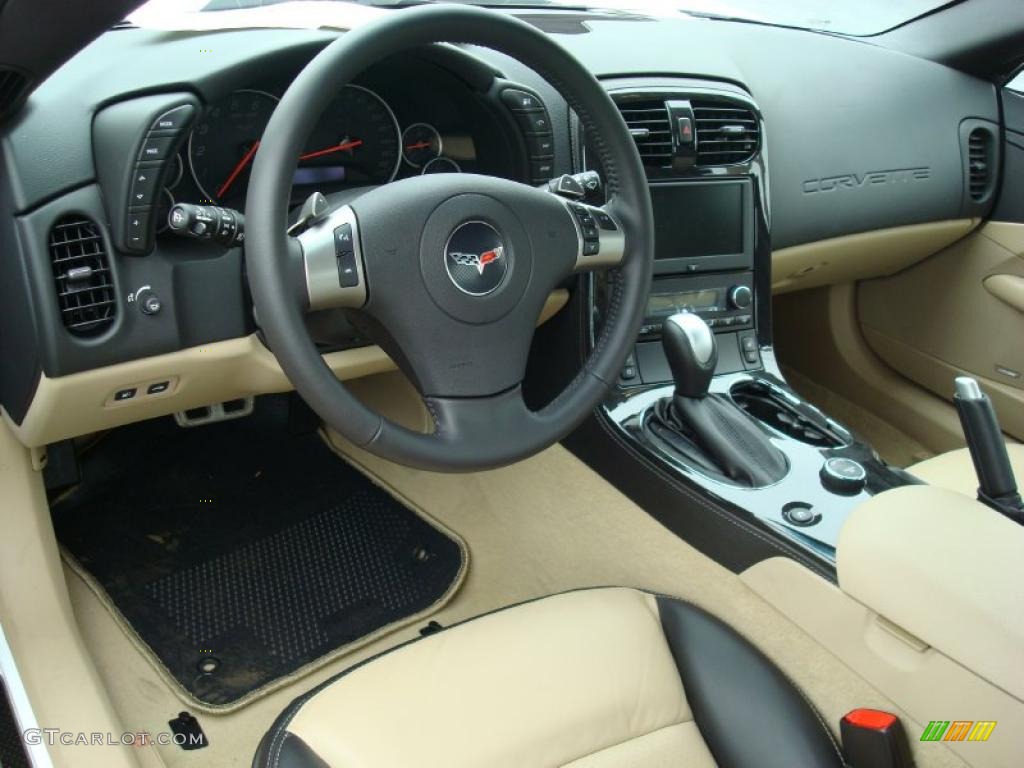 Ebony Black/Cashmere Interior 2011 Chevrolet Corvette Coupe Photo #47852471