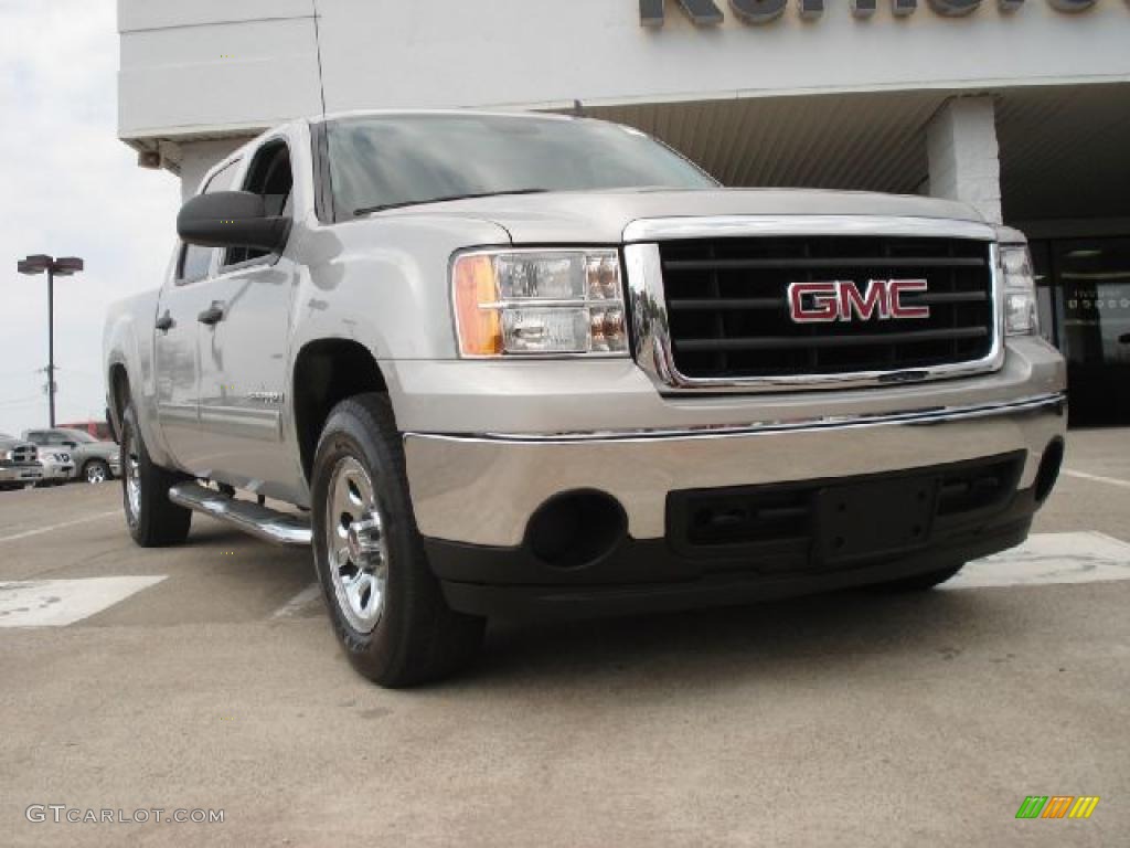 2008 Sierra 1500 SLE Crew Cab 4x4 - Silver Birch Metallic / Ebony photo #1