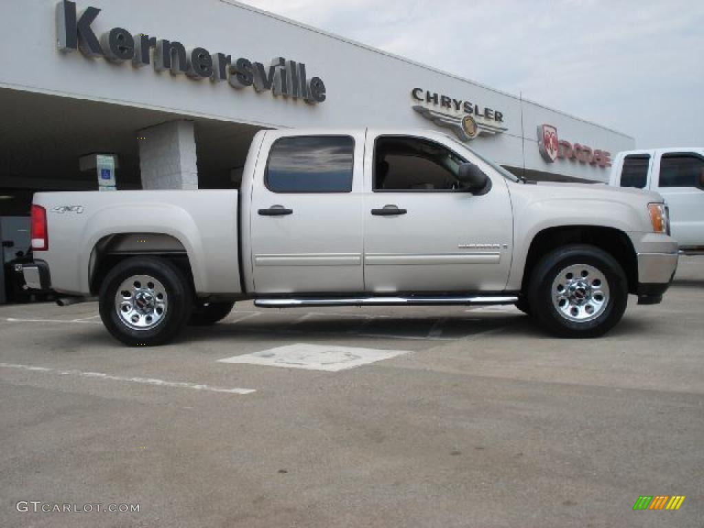 2008 Sierra 1500 SLE Crew Cab 4x4 - Silver Birch Metallic / Ebony photo #2