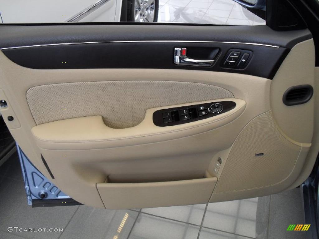 2009 Hyundai Genesis 3.8 Sedan Beige Door Panel Photo #47859874
