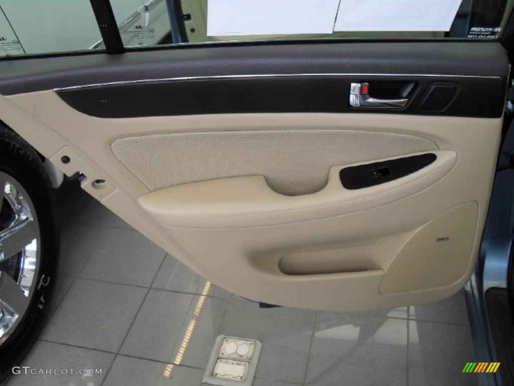 2009 Hyundai Genesis 3.8 Sedan Beige Door Panel Photo #47859892