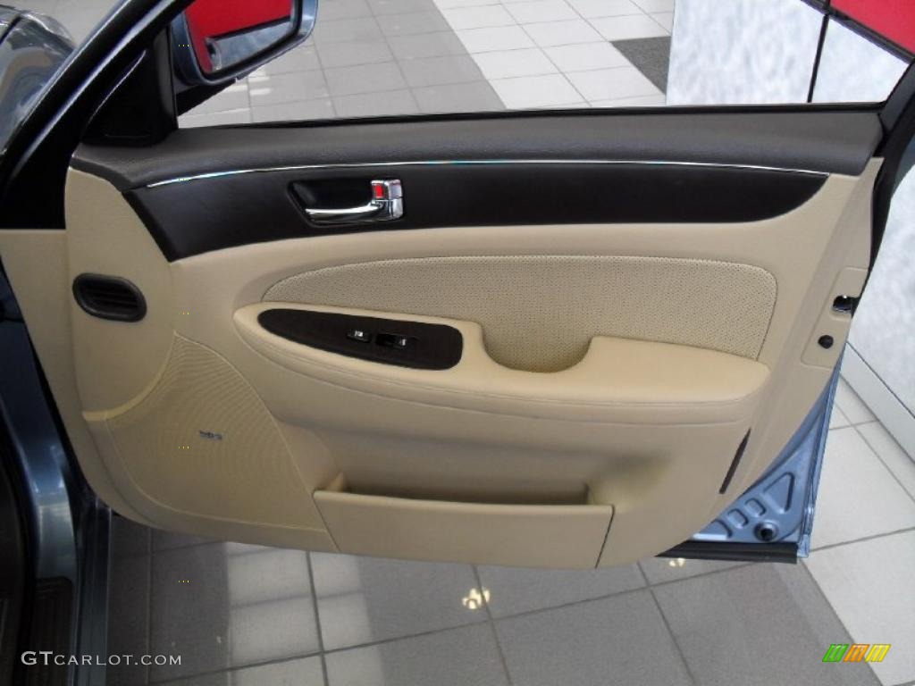 2009 Hyundai Genesis 3.8 Sedan Beige Door Panel Photo #47859934